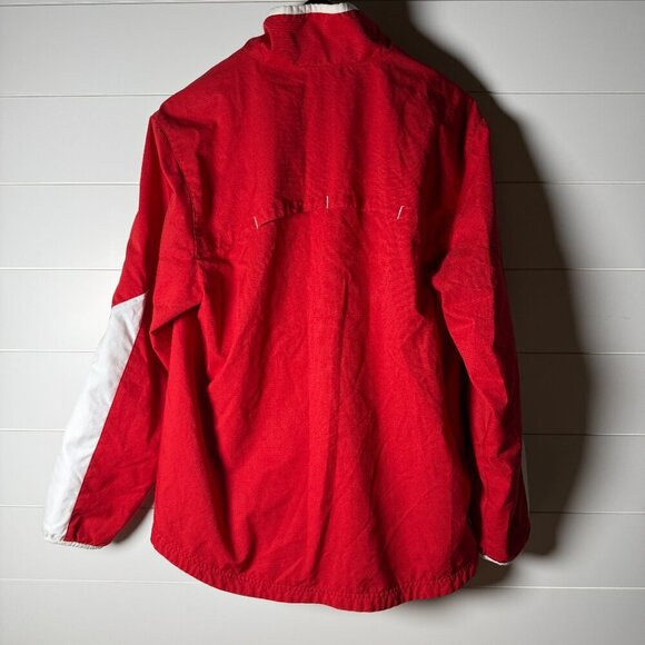 Adidas Men's Large Quarter Zip Pull Over Jacket (Nebraska) Meshed Lined - Picture 6 of 7